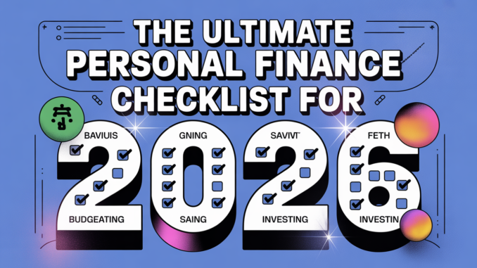 The Ultimate Personal Finance Checklist for 2026