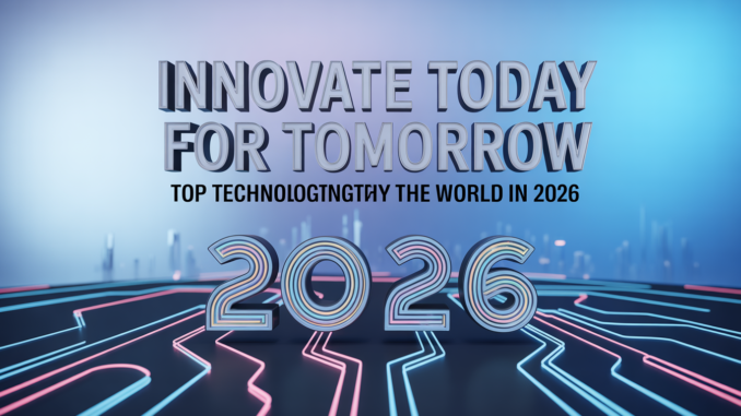 Top Technology Trends Shaping the World in 2026