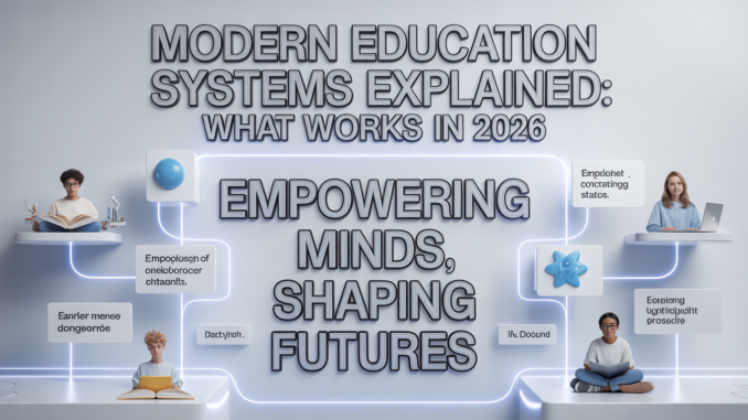Modern Education Systems Explained: What Works in 2026