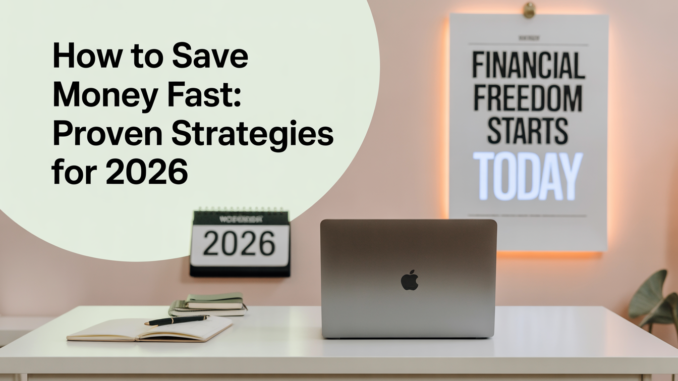 How to Save Money Fast: Proven Strategies for 2026
